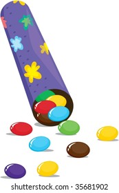 illustration of toffees on white