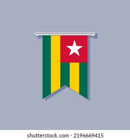 Illustration of Togo flag Template