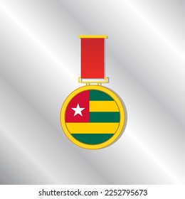 Illustration of Togo flag Template