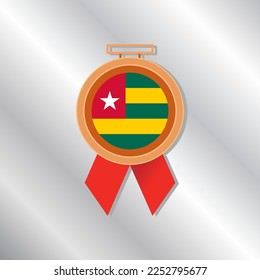 Illustration of Togo flag Template