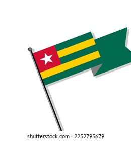 Illustration of Togo flag Template