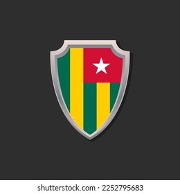 Illustration of Togo flag Template
