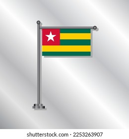 Illustration of Togo flag Template