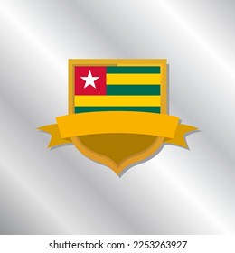 Illustration of Togo flag Template