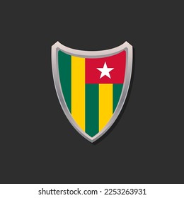 Illustration of Togo flag Template