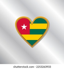 Illustration of Togo flag Template