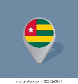 Ilustración de la plantilla de la bandera de Togo