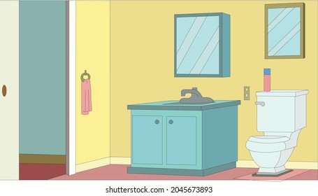 Illustration of toilet vector art