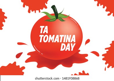 Illustration tomato designs for spanish festival la tomatina.