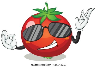 illustration of a tomato on a white background