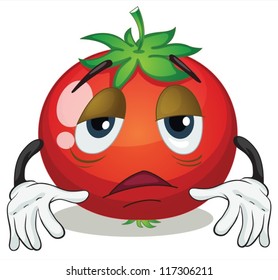 illustration of a tomato on a white background