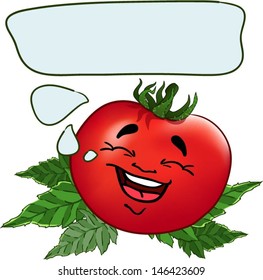 illustration of tomato on a white background