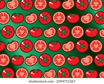 Illustration of a tomato pattern background