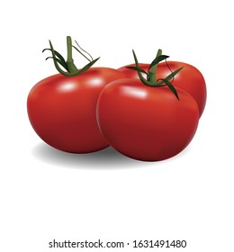 Illustration of a tomato with a tail