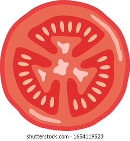 Ilustración de tomate. 
Ilustración de verduras.