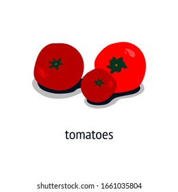 
illustration with tomatoes on a white background