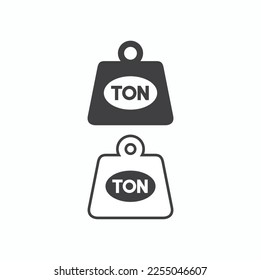 illustration of TON weight, vector art.