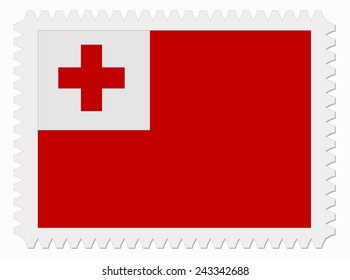 illustration Tonga flag stamp