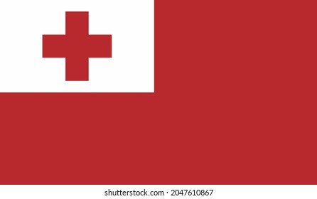 Illustration of Tonga National Flag