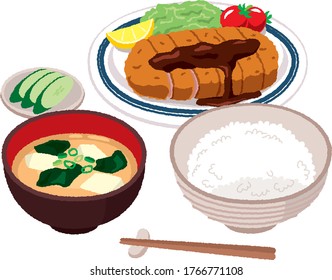 とんかつ トンカツ のイラスト素材 画像 ベクター画像 Shutterstock