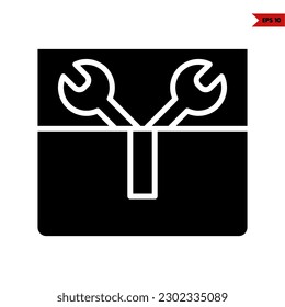 illustration of tool box glyph icon