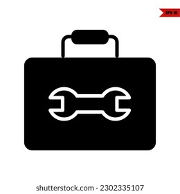 illustration of tool box glyph icon