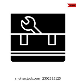 illustration of tool box glyph icon