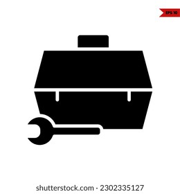 illustration of tool box glyph icon