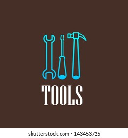 illustration with a tool set