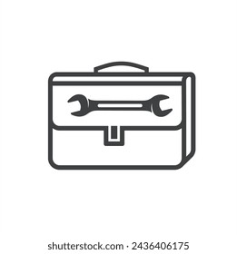 illustration of toolkit, toolset, vector art.