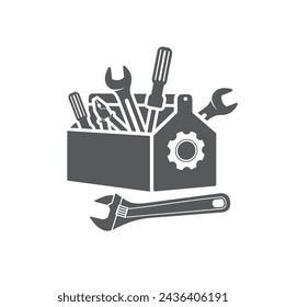 illustration of toolkit, toolset, vector art.