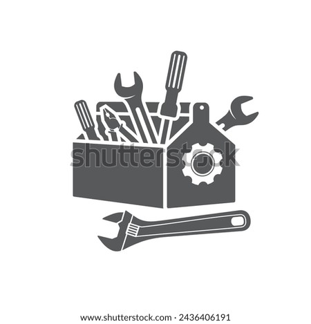 illustration of toolkit, toolset, vector art.