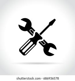 Illustration of tools icon on white background