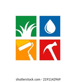 illustration of a tools repair services vector stock illustration