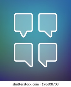 Illustration of a tooltip icon set on colored background