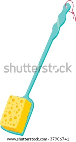 illustration of tooth brush on white