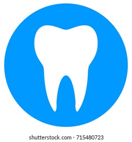 Illustration of tooth circle icon concept