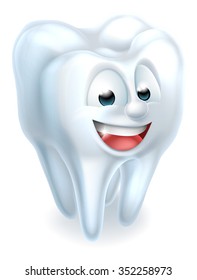 An illustration of a tooth dental mascot charcter 