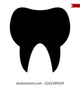 illustration of tooth glyph icon