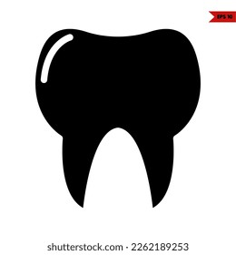 ilustración del icono de glifo dental