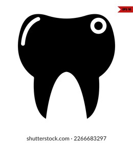 illustration of tooth glyph icon
