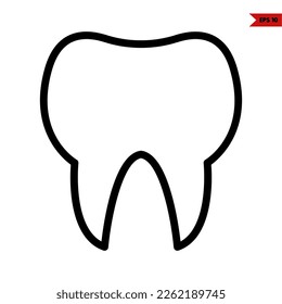 ilustración del icono de línea dental