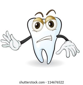 illustration of a tooth on a white background