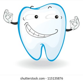 illustration of a tooth on a white background