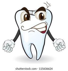 illustration of a tooth on a white background