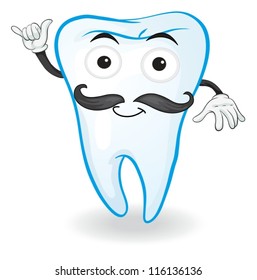 illustration of a tooth on a white background