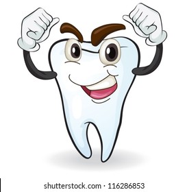 illustration of a tooth on a white background