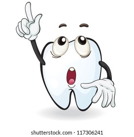 illustration of a tooth on a white background