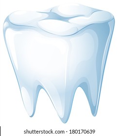 Illustration of a tooth on a white background