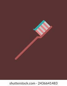 Illustration of a toothbrush with flat design